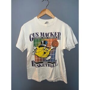Vintage 1994 Gus Macker Basketball Kalamazoo T-Shirt Hanes Beefy-T White Medium